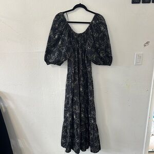 Cost Plus World Market Black Bishop Sleeve Sundress